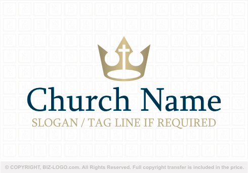 9124: Rustic Crown Church Logo