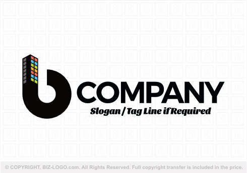 Logo 9143: Letter B Construction Logo