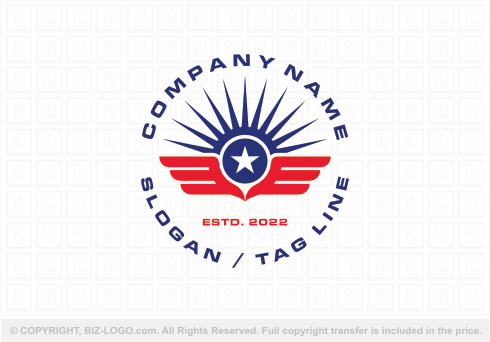 Logo 9297: American Wings Eagle Logo
