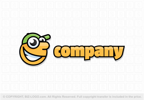 Logo 9353: Funny Cartoon Guy With Baseball Cap Logo
