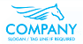 Blue Pegasus Horse Logo