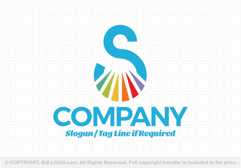 Logo 9151: Blue Colorful Letter S Logo