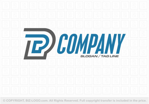 Logo 9357: Double Line Letter P Logo