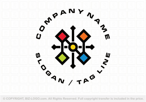 9118: Abstract Compass Letter N Logo