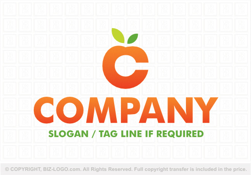 Logo 9025: Fruit Letter C Logo