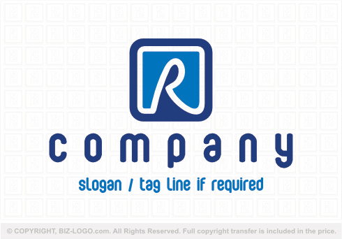 Logo 8938: The Blue letter  R Logo