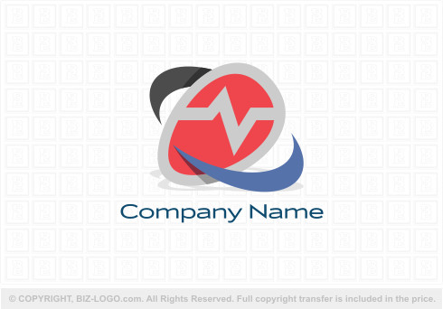 Logo 9369: Blue And Red Swoosh Medical Logo