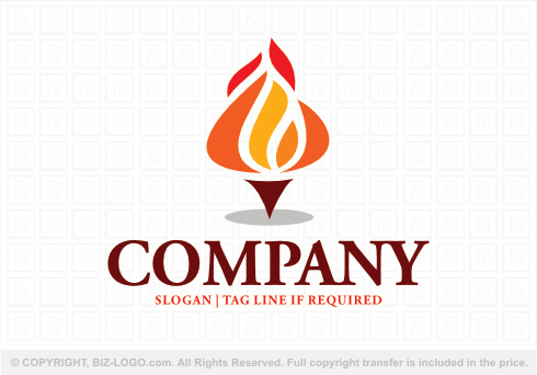 Logo 9184: Burning Tree/Plant Logo