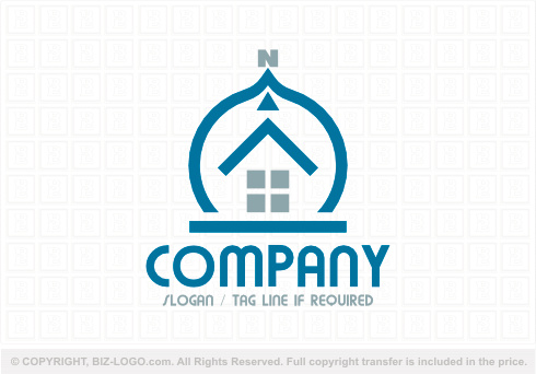 Logo 9096: Blue Compass Real Estate Logo