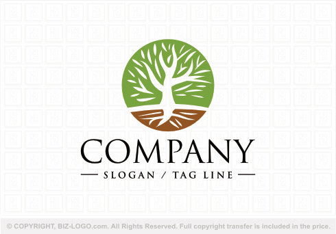 Logo 9255: Big Circular Tree Logo