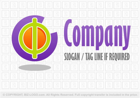 Logo 395: Purple Green Orange Logo