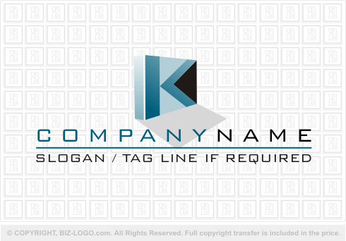 Logo 1224: 3D Letter K Logo