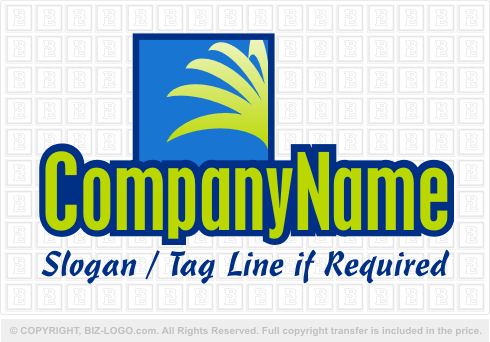 Logo 2208: Palm Tree Leaves Logo