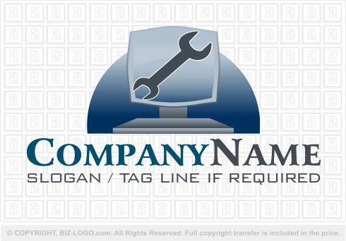 computer repair logo design